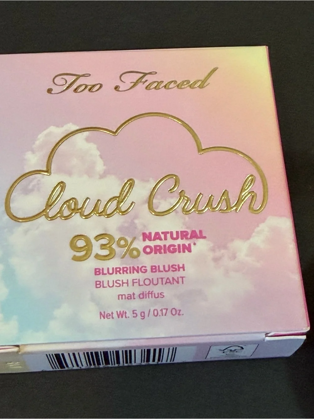Too Faced Cloud Crush Blurring Blush SUPER CANDY CLOUDS Pink 0.17oz 5g New Matte